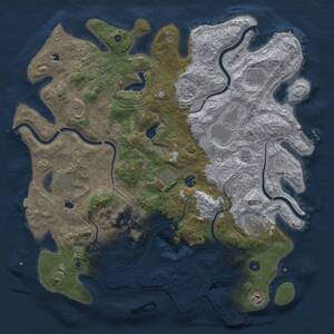 Thumbnail Rust Map: Procedural Map, Size: 4500, Seed: 282218629, 17 Monuments