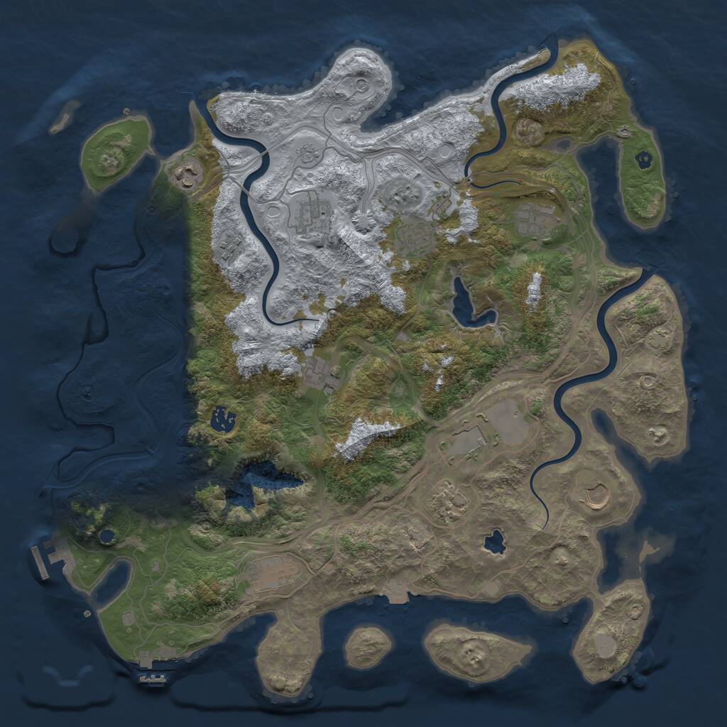 Rust Map: Procedural Map, Size: 4250, Seed: 430431, 17 Monuments