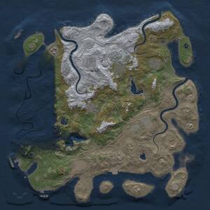 Thumbnail Rust Map: Procedural Map, Size: 4250, Seed: 430431, 17 Monuments
