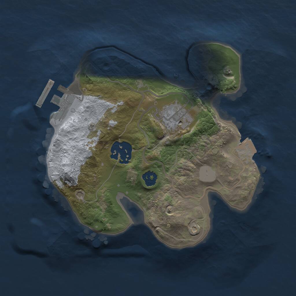 Rust Map: Procedural Map, Size: 2000, Seed: 900043532, 4 Monuments