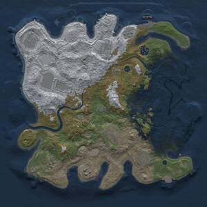 Thumbnail Rust Map: Procedural Map, Size: 3500, Seed: 227951018, 15 Monuments