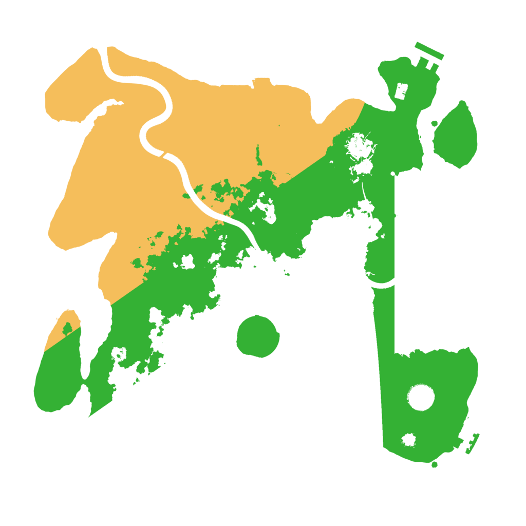 Biome Rust Map: Procedural Map, Size: 3500, Seed: 142537612