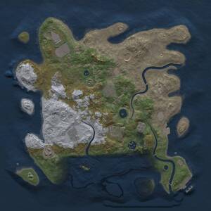 Thumbnail Rust Map: Procedural Map, Size: 3750, Seed: 1864175729, 14 Monuments