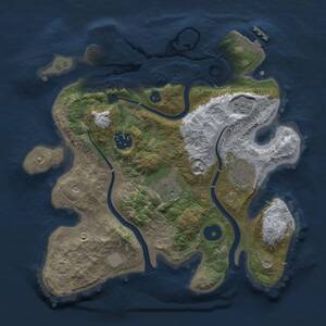 Thumbnail Rust Map: Procedural Map, Size: 2800, Seed: 1347159065, 9 Monuments