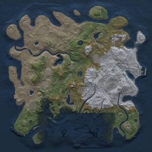 Thumbnail Rust Map: Procedural Map, Size: 4500, Seed: 1870452132, 17 Monuments