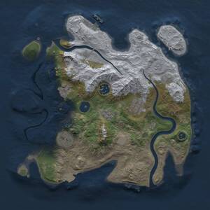 Thumbnail Rust Map: Procedural Map, Size: 3000, Seed: 32513003, 11 Monuments