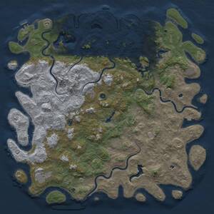 Thumbnail Rust Map: Procedural Map, Size: 6000, Seed: 32095, 17 Monuments