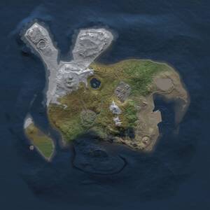Thumbnail Rust Map: Procedural Map, Size: 2000, Seed: 36531, 3 Monuments