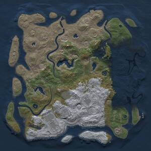 Thumbnail Rust Map: Procedural Map, Size: 4500, Seed: 10316933, 15 Monuments