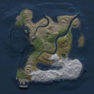 Thumbnail Rust Map: Procedural Map, Size: 2500, Seed: 1860361881, 7 Monuments