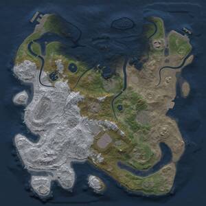 Thumbnail Rust Map: Procedural Map, Size: 3500, Seed: 1436565860, 14 Monuments