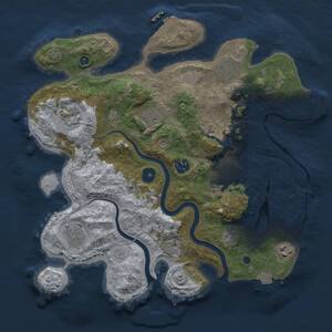 Thumbnail Rust Map: Procedural Map, Size: 3500, Seed: 1669817015, 14 Monuments