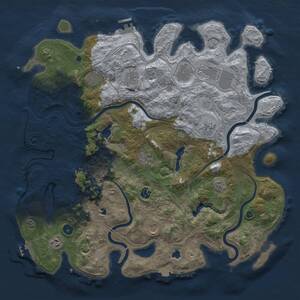 Thumbnail Rust Map: Procedural Map, Size: 4500, Seed: 1413595363, 16 Monuments