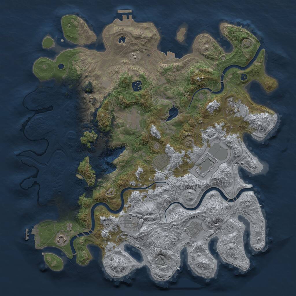 Rust Map: Procedural Map, Size: 4250, Seed: 80561746, 15 Monuments