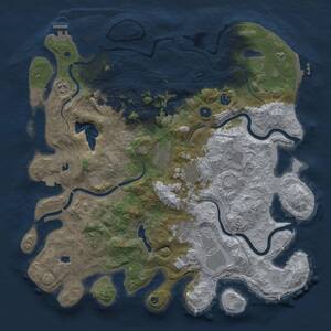 Thumbnail Rust Map: Procedural Map, Size: 4500, Seed: 457634667, 16 Monuments