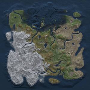 Thumbnail Rust Map: Procedural Map, Size: 4500, Seed: 815554022, 16 Monuments