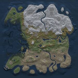 Thumbnail Rust Map: Procedural Map, Size: 4500, Seed: 45234, 16 Monuments