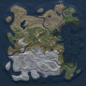 Thumbnail Rust Map: Procedural Map, Size: 4250, Seed: 1021586983, 17 Monuments