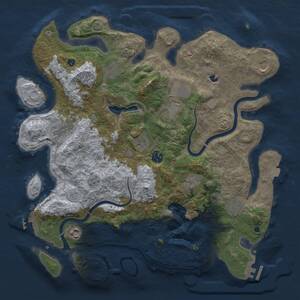 Thumbnail Rust Map: Procedural Map, Size: 4000, Seed: 1604202657, 16 Monuments