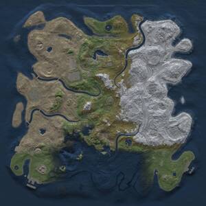 Thumbnail Rust Map: Procedural Map, Size: 4500, Seed: 273, 16 Monuments
