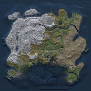 Thumbnail Rust Map: Procedural Map, Size: 3500, Seed: 1357074181, 14 Monuments