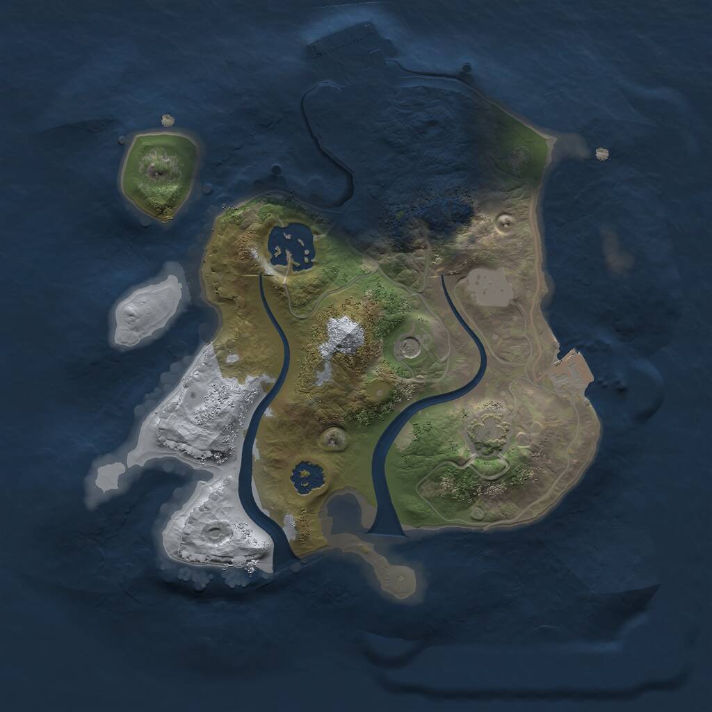 Rust Map: Procedural Map, Size: 2200, Seed: 862456881, 5 Monuments