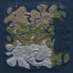 Thumbnail Rust Map: Procedural Map, Size: 4500, Seed: 1718362501, 14 Monuments