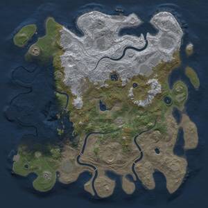 Thumbnail Rust Map: Procedural Map, Size: 4250, Seed: 417516, 17 Monuments