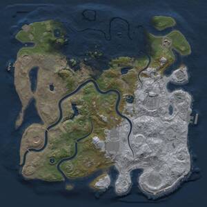 Thumbnail Rust Map: Procedural Map, Size: 4000, Seed: 998194, 15 Monuments