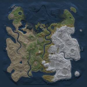 Thumbnail Rust Map: Procedural Map, Size: 4050, Seed: 497100661, 15 Monuments