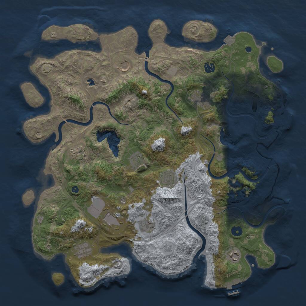Rust Map: Procedural Map, Size: 4250, Seed: 177373497, 17 Monuments