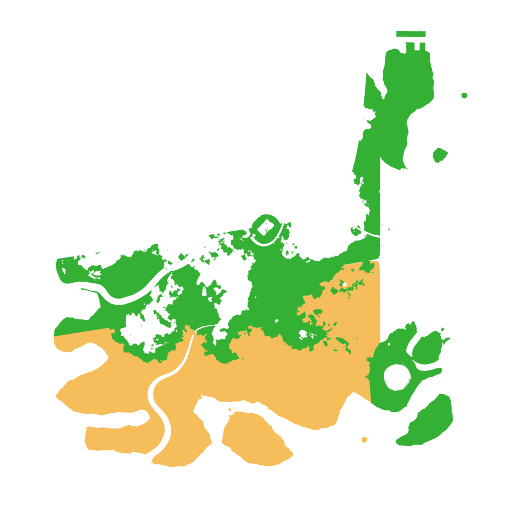 Biome Rust Map: Procedural Map, Size: 3500, Seed: 12943