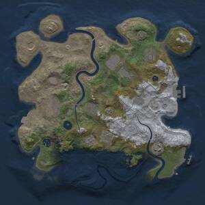 Thumbnail Rust Map: Procedural Map, Size: 3500, Seed: 1490342397, 16 Monuments