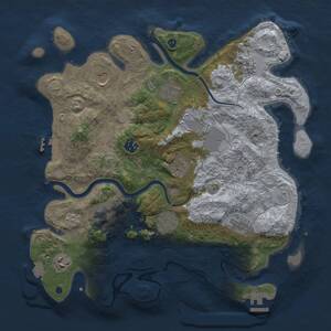 Thumbnail Rust Map: Procedural Map, Size: 3700, Seed: 1466030011, 17 Monuments