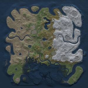Thumbnail Rust Map: Procedural Map, Size: 4520, Seed: 740333666, 15 Monuments