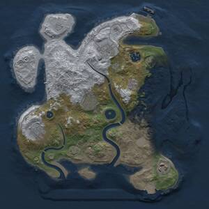 Thumbnail Rust Map: Procedural Map, Size: 3000, Seed: 7695320, 12 Monuments