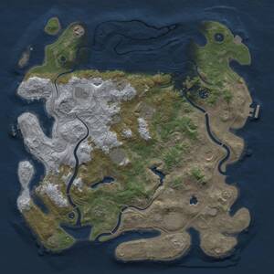 Thumbnail Rust Map: Procedural Map, Size: 4250, Seed: 1354949180, 15 Monuments