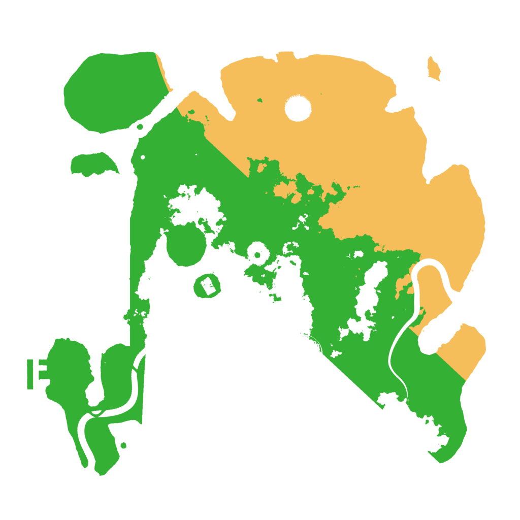 Biome Rust Map: Procedural Map, Size: 3500, Seed: 1231198327