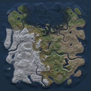 Thumbnail Rust Map: Procedural Map, Size: 4500, Seed: 306839917, 16 Monuments