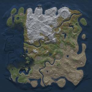 Thumbnail Rust Map: Procedural Map, Size: 5000, Seed: 835636, 17 Monuments