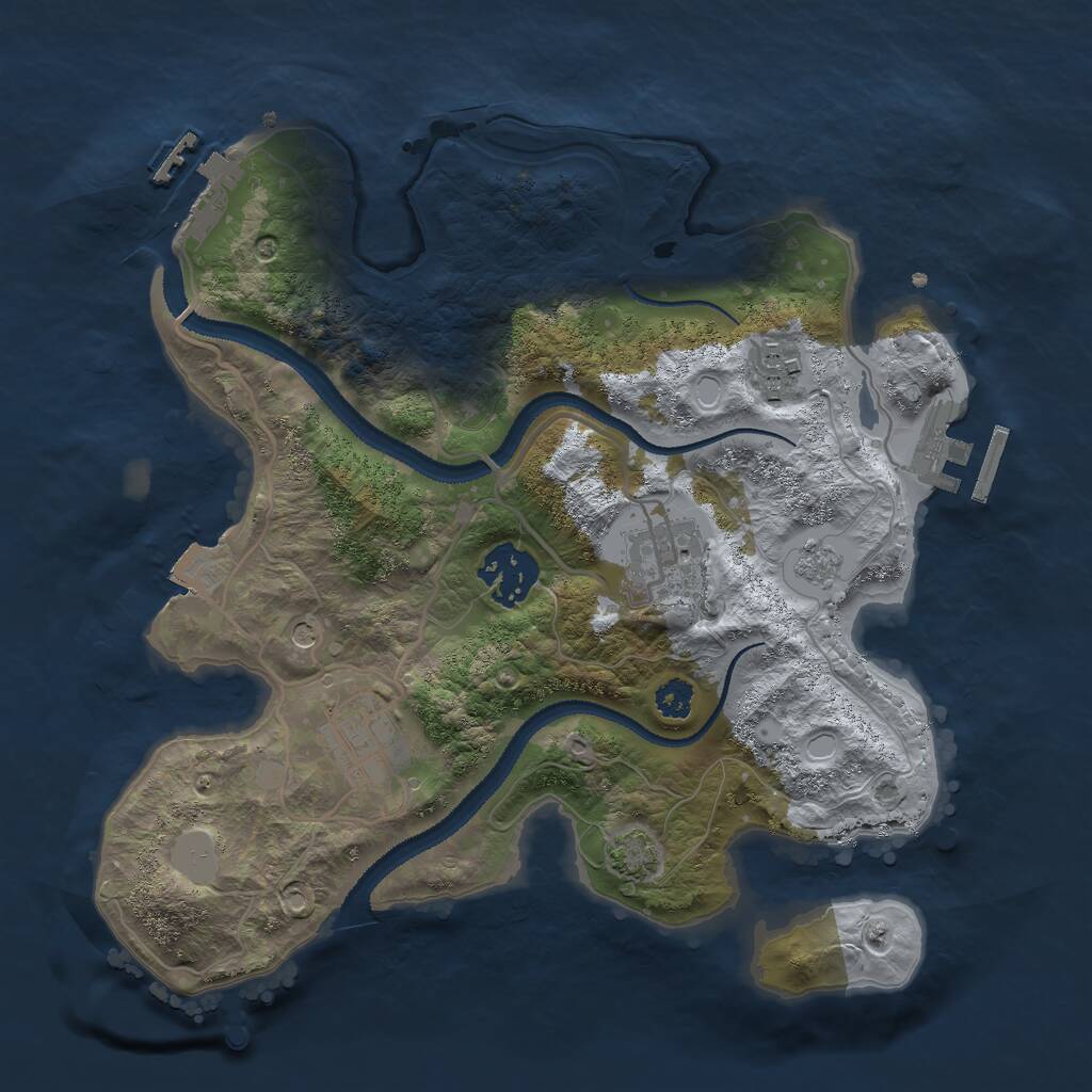 Rust Map: Procedural Map, Size: 2800, Seed: 78281645, 10 Monuments