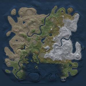 Thumbnail Rust Map: Procedural Map, Size: 4500, Seed: 93321441, 17 Monuments