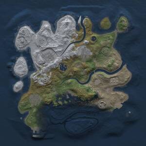 Thumbnail Rust Map: Procedural Map, Size: 3000, Seed: 1732724724, 12 Monuments