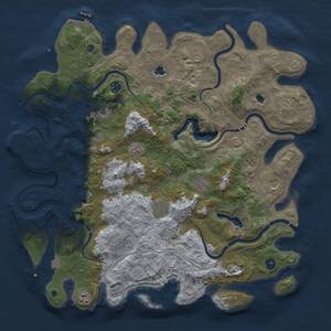 Thumbnail Rust Map: Procedural Map, Size: 4500, Seed: 19749594, 16 Monuments