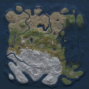 Thumbnail Rust Map: Procedural Map, Size: 4250, Seed: 1713727361, 16 Monuments