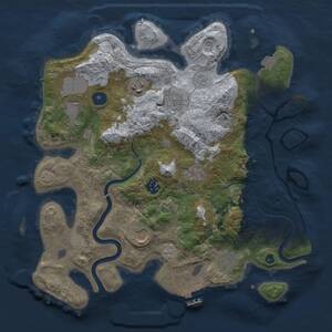 Thumbnail Rust Map: Procedural Map, Size: 3500, Seed: 1466922709, 13 Monuments
