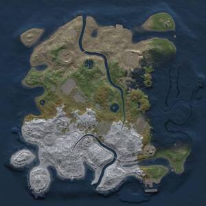 Thumbnail Rust Map: Procedural Map, Size: 3500, Seed: 396123815, 15 Monuments