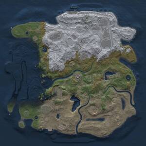 Thumbnail Rust Map: Procedural Map, Size: 4000, Seed: 1376769137, 16 Monuments