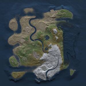 Thumbnail Rust Map: Procedural Map, Size: 2800, Seed: 1346318207, 10 Monuments
