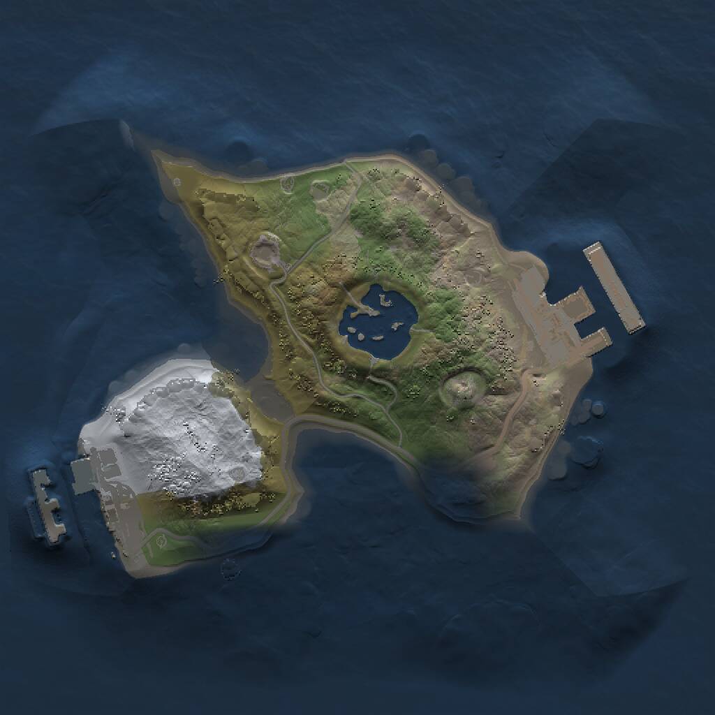Rust Map: Procedural Map, Size: 1500, Seed: 256418346, 4 Monuments